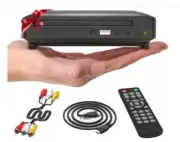 Mini Portable CD DVD Player for TV With Remote,HDMI & RCA Cables,All Region Free