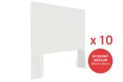 (Wholesale 10 Pack) Shop Shield - Economy Sneeze Guard - Medium (90cm x 80cm)