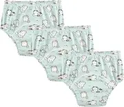 Little Girls Training Potty Underwear Reusable Overnight Training Pants Potty Training Underwear for Toddler 5T Cute Cats Green