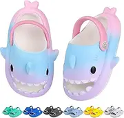 [LAKIGE] Kids Shark Cloud Slides | Toddler Boys Girls Shower Slippers | Cartoon Fish Flip Flops | Beach Pool Home Sandals | Quick Dry Non-Slip