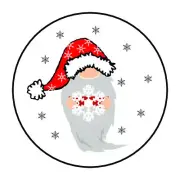 Christmas gnome snow flake gnome stickers, labels, tags, envelope seals
