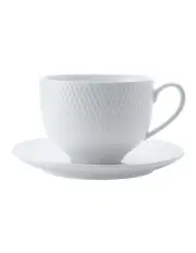 [Maxwell & Williams] White Basics Diamonds Tea Cup & Saucer Set 260ml
