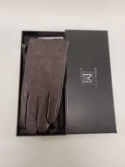 Karla Hanson Espresso Leather Touch Screen Gloves Size XL Style 78108
