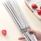 20X Reusable Flat Stainless Steel Barbecue Skewers Bbq Needle Stick Picnic Tool