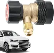 Quick Connector Adapter,Vehicle Conditioning Conversion Fitting | Professional 360 Rotational Quick Connect Coupler Adapter for Car Vehicle Air Conditioning