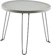 Zxpjkyu Foldable Round Table Outdoor Dining Furniture Outdoor Camping Table for Traveling, Grey