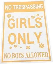 KALLORY Bedroom Door Sign Stylish No Trespassing Wall Decal for Bathrooms Lounges and Playrooms Easy Peel and Stick Application Design for Long Lasting Use