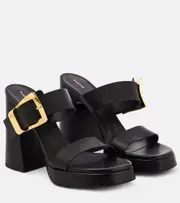 [Proenza Schouler] Proenza Schouler Buckle Slide leather platform mules AU 8 beige
