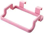 Bin Bag Holder Hoop Plastic Bag Holder Hanging Bin Wall Mounted for Cupboard Door Loop Camping for Kitchen for Inside Door Cupboard Plastic Under Sink Rag Hanger 10 Pieces (26.5x22.5cm,Pink)