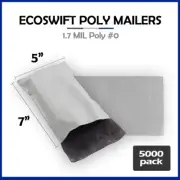 5000 5x6 EcoSwift Poly Mailers Plastic Envelopes Shipping Mailing Bags 1.7MIL