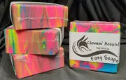 Clownin' Around Cocoa Butter/Shea Butter Homemade Artisan Soap