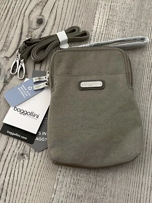 New Baggallini Rfid Bryant Crossbody Bag Lightweight Small Black Pouch
