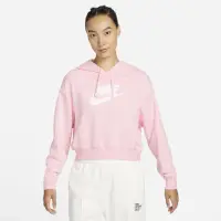 在飛比找momo購物網優惠-【NIKE 耐吉】上衣 女款 長袖上衣 帽T 短版 AS W