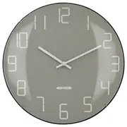 NeXtime Shade Glass Analogue 35cm Hanging Wall Clock Decor Silent Sweep Grey