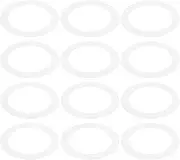 uxcell Goof Rings Inner Diameter 3.19", Outer Diameter 4.53", 12 Pcs White