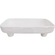 LVD Tray Izola Cement Tabletop Home/Office Decor 35.5cm White