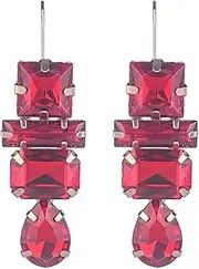 [Rumtock] Women Rhinestones Beads Dangle Drop Long Earrings for Women Girls Wedding Prom Party Banquet Vintage Jewelry