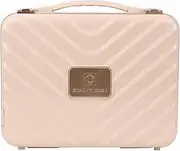 Travel Makeup Case With Light Up Mirror Portable Train Case Organizer Makeup Box for Girls Makeup Artist, Makeup Tools, Hairstylist Makeup Storage Organizer Box for Brush & Makeup Tools, Pink, Travel