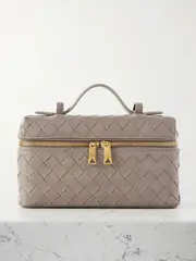 [Bottega Veneta] Bottega Veneta - Bang Bang Vanity Mini Intrecciato Leather Tote - Stone - One size One size Gray