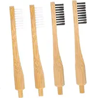 MOTHNUR Toothbrush Heads 4 Pack Wooden Safe for Home Travel Soft Bristles for Gentle Cleaning