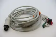 ECG EKG CABLE 5 LEADS Spacelabs Datascope Dinamap GE Physio-control AAMI USA