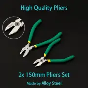 2x High Quality Diagonal Pliers Cable Cutter 150mm Alloy Steel CR-V AU Stock