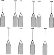 8 Pcs Blender Handheld Mixer Electric Electric Coffee Stirrers Electric Hand Blender Mini Blender Hand Push Mixer Stirrer Coffee Frother Coffee Shop Frother Portable Coffee Frother(Silverx5pcs,20x3.5c