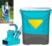25KG Backpack Electric Rock Salt Lawn Spreader, Cordless Spreader, Adjustable Scatter Width, with 20A Battery, Variable Flow Rate,for Seed,Feed,Fertiliser