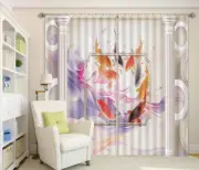 Fish Swimming In Water 3D Curtain Blockout Photo Printing Curtains Drape Fabric
