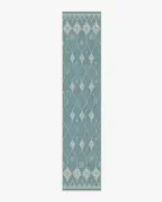 75' x 365' | Machine Washable Runner Rug | Kid & Pet Friendly | Indoor Rug | Lumia Pale Blue Rug | Ruggable