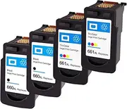 ExtraPrint 4-Pack Compatible Replacement for Canon PG-660XL PG660XL CL-661XL High Yield Ink Cartridges Combo [2Black + 2Colour] for PIXMA TR7060 TR7060a TS5360 TS5365