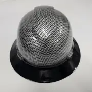 full brim hard hat custom hydro dipped IN MURDERED OUT SILVER CARBON FIBER