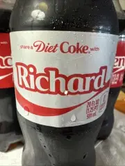 Share A Coke with Richard 2025 Personalized Gift Coca Cola Bottle 20oz Diet