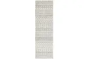 Rug Culture Extra Large Silver & Off White Geometric Durable Rug