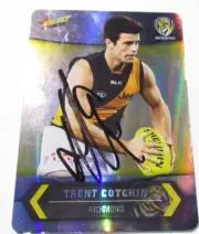 Richmond - Trent Cotchin signed Select 2015 AFL Silver card + COA