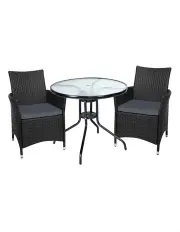 [Gardeon] Outdoor Furniture Dining Chair Table Bistro Set Wicker Patio Setting Tea Coffee Cafe Bar Set