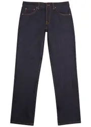 Nudie Jeans Gritty Jackson Navy Straight-leg Jeans - 38 38