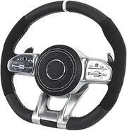 Half Leather Fiber Steering Wheel，Compatible With Mercedes Benz W117 W166 W177 W197 W204 W205 W212 W213 W216 W217 W222 W253 W257