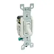 Box of 20 Legrand Pass & Seymour 663-WGCACC20 15A White 3-Way Toggle Switches