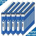 50 Pack 50/75/100GPD RO Membrane Reverse Osmosis System Water Filter Replacement