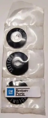 NOS GM Dash Indicator Cover Set of 3 Switch Labels