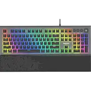 Philips SPK8624 USB Wired Mechanical Gaming Keyboard with Wrist Rest, RGB, Dual-Mode Control Dial
