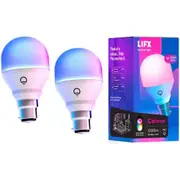 LIFX 2 Pack Colour 1000 WiFi LED Light Bulb B22 Bayonet Socket , works with Google Home,mazon Alexa, Flic, Apple HomeKit, IFTTT and NEST [HB2L3A19MC08B22]