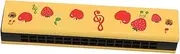 WHAMVOX Children's Musical Harmonica Wooden Beginner Instrument Diatonic Kids Harmonica Toy for Parties