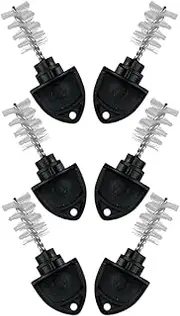 LIGIGWASH 6pcs Beer Tap Brush Beer Tap Cleaner Plugs Beer Plugs Tap Brush Portable Beer Brush Beer Line Brush Beer Supplies Draft Tap Stopper Brush Beer Tap Plug Brushes Black Plastic