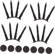 SHINEOFI 1 Set Self Tapping Screws with Decorative Caps for Cabinet Support Easy Installation Cross Head Design Screws for Wood Projects