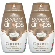 SweetLeaf Sweet Drops Liquid Stevia Sweetener (Coconut, Pack of 2)