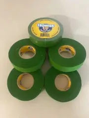 Green Hockey Tape - Howies Green Cloth Hockey Tape - 5 Rolls 1"x25 yards