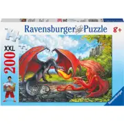 Ravensburger Puzzle 200 XXL Pieces Dueling Dragons NEW SEALED Germany 2012