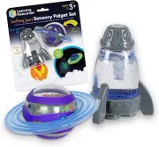 Learning Resources Soothing Space Sensory Fidget Set Space Rocket Fidget Toy New